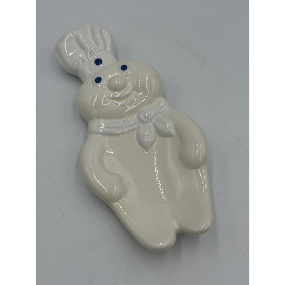Vintage Benjamin & Medway Pillsbury Doughboy White Ceramic Kitchen Spoon Holder